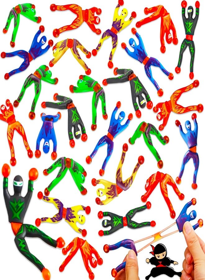 AugToy Sticky Wall Climbing Men Ninja Toys Fun Fidget Sensory Toy Filler Stuffers Party Favor Christmas Gift for Kids Classroom School Boy Girl Birthday Goodie Bag Pinata Treat Bulk Prize - Image 1